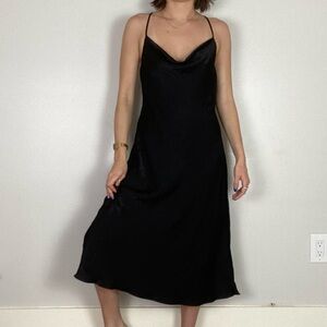 Show Me Your Mumu Verona Black Slip Dress